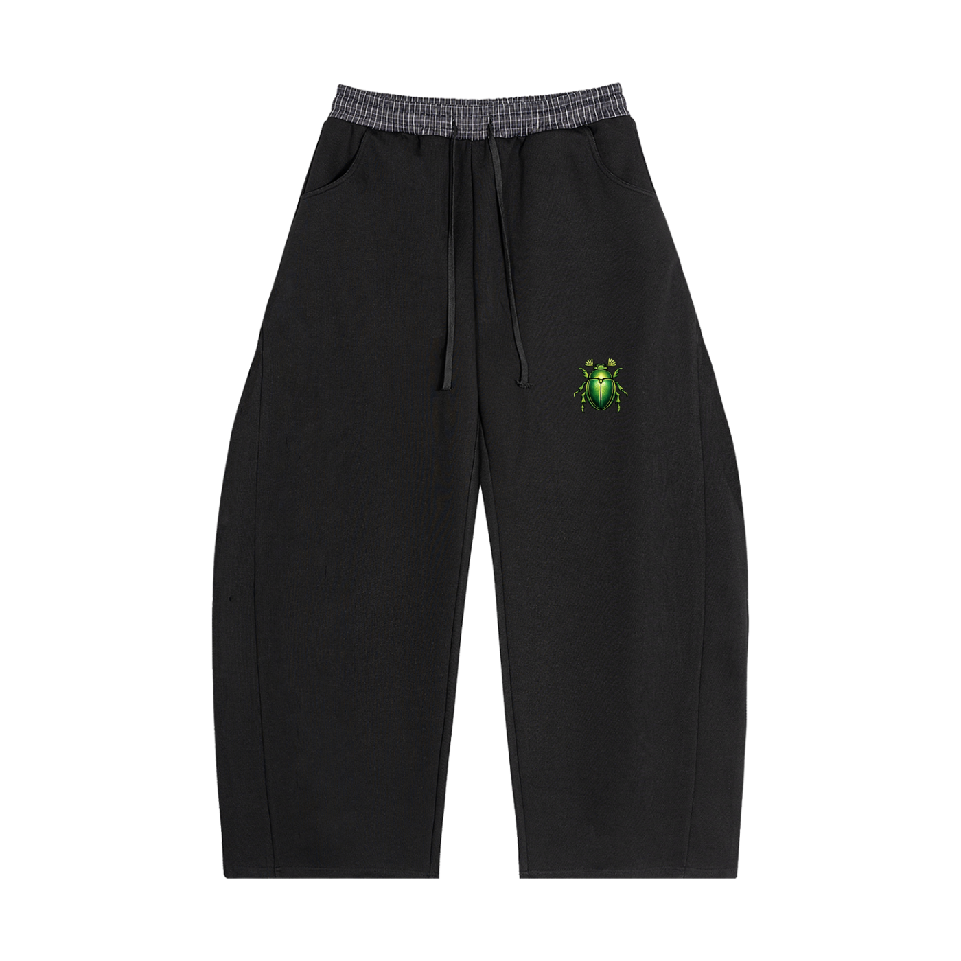 Plaid Waistband Barrel Sweatpants